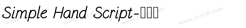 Simple Hand Script字体转换 Simple Hand Script字体转换